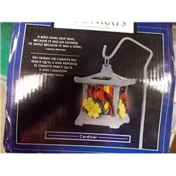 NEW SOLAR LIGHT  WITH HANGER STAKE - CARDINAL