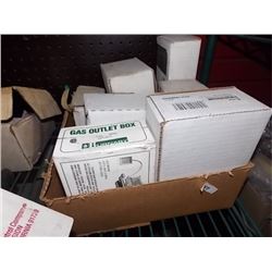 BOX OF ASSORTED NEW HARDWARE ETC