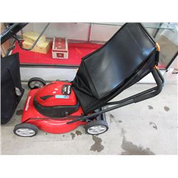 Electric lawnmower with bag attachment - used