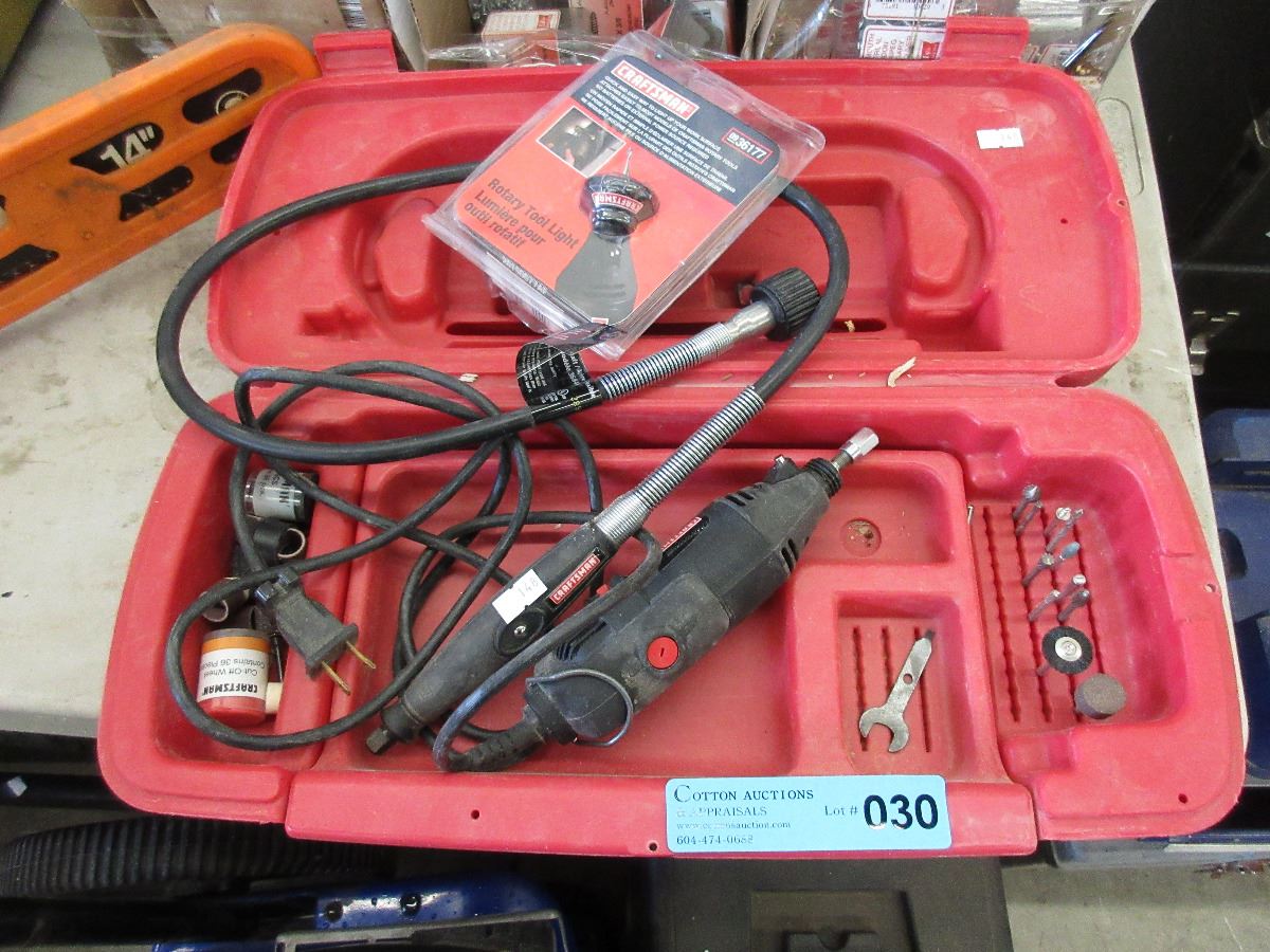 Craftsman rotary tool & attachments used