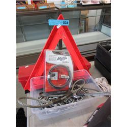 Chains, lock & emergency triangles