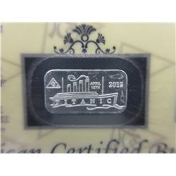 4 x .999 Fine Silver Certified Bullion Bars