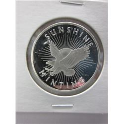 .999 Fine Silver Sunshine Minting round - 1 oz.