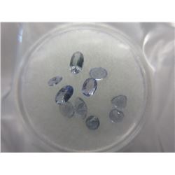 Gem Jar of 10 Assorted Cut Tanzanite Gemstones