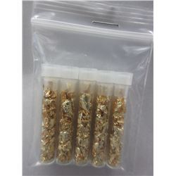 5 Vials of 24 KT Gold Flakes