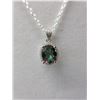 Image 1 : Oval Cut Mystic Topaz & Diamond Necklace