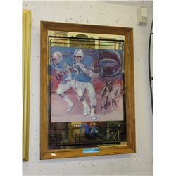 Houston Oilers wall mirror - used