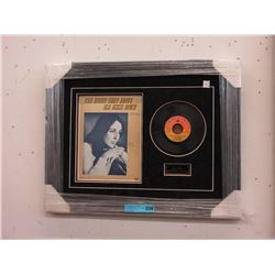Framed Joan Baez memorabilia