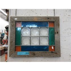 Framed folk art wall panel