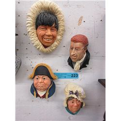 4 Bossons character wall plaques