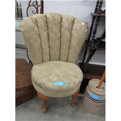 Art deco channel back slipper chair - Ca1930