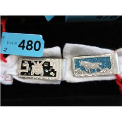 2 New Mexican Alpaca Silver Money Clips