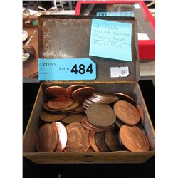 2 Pound Tin of British 1 Penny Coins