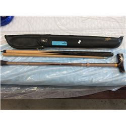Dufferin pool cue & collapsible cane
