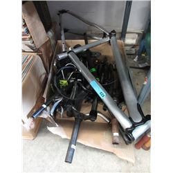 Box of bicycle parts
