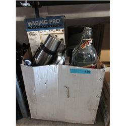 Boxed lot of used household items