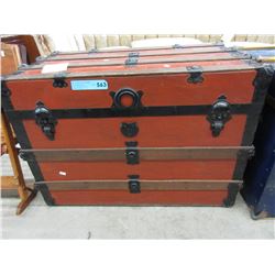 Wood slat steamer trunk - circa 1930