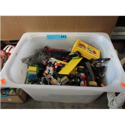 Small tote of Lego & other toys