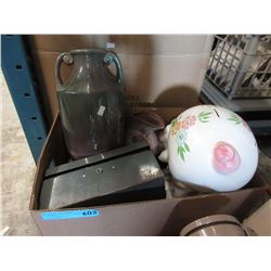 Box lot of decorative household items