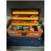 Image 1 : Metal box & tackle box with contents - used