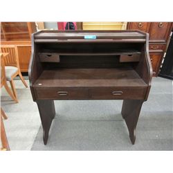 Wood roll top desk