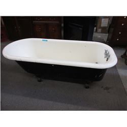 Vintage Clawfoot Cast Metal Bathtub