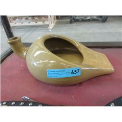 Antique porcelain enameled bed pan