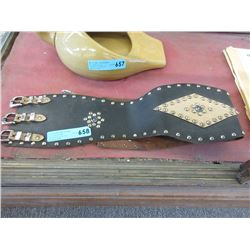 Vintage leather kidney belt