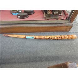 Hand carved South Pacific walking stick