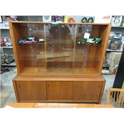 Teak mid century modern buffet hutch