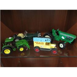 4 Die-cast scale model vehicles