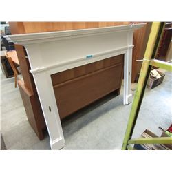 Wood fireplace surround with mantel - used