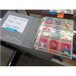 Binder of 1972-1981 Hockey cards