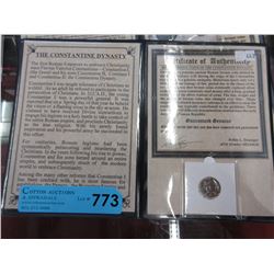 The Constantine Dynasty bronze coin