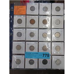 19 Canadian Wartime Nickels