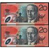 Image 2 : Australia, Twenty Dollar, Fraser/Evans (1994) (R.416aF) AA/94 605359/60