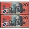 Image 2 : Australia, Twenty Dollar, Macfarlane/Henry (2002) (R.420aL) KM/02 993785/6