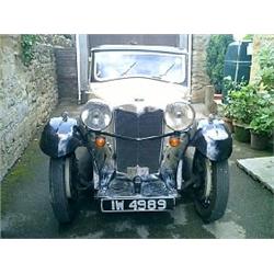 A Riley Kestrel, four door, 1935, registration number IW 4989, cream over black, V5 document, RF6...