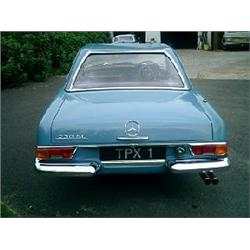 A Mercedes 230 SL Convertible, 1964, registration number TPX 1, Blue, with a red interior, MOT'd...