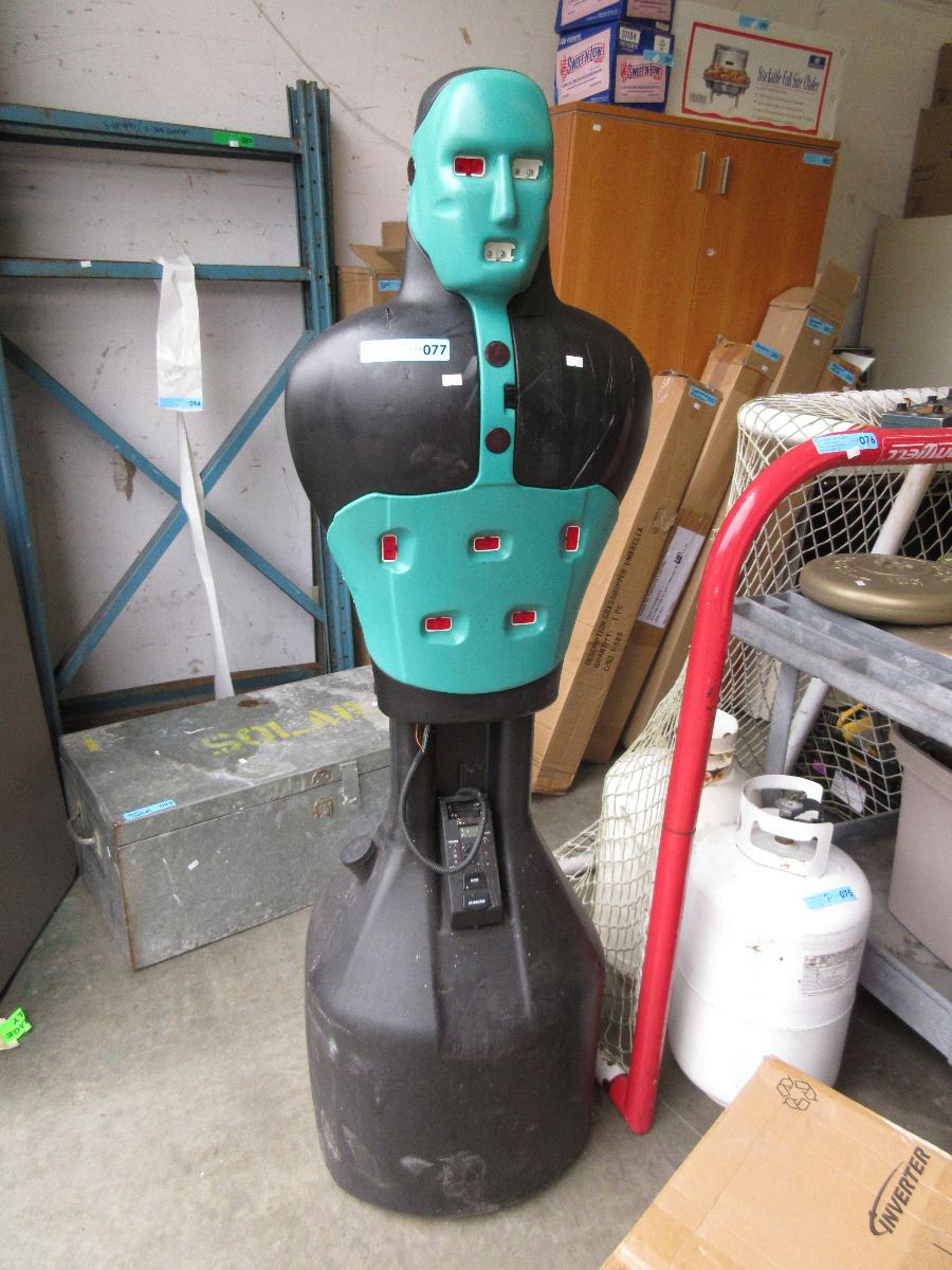 Electronic kick boxing dummy used