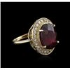 Image 1 : 14KT Yellow Gold 11.50ct Ruby and Diamond Ring