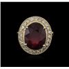 Image 2 : 14KT Yellow Gold 11.50ct Ruby and Diamond Ring