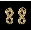 Image 1 : 1.00ctw Diamond Earrings - 14KT Yellow Gold