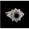 Image 1 : 3.17ct Fancy Black Diamond Ring - 14KT White Gold