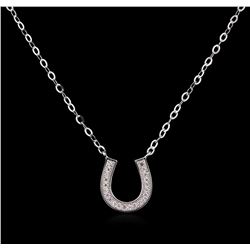 0.10ctw Diamond Necklace - 14KT White Gold