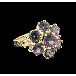 3.90ctw Mystic Topaz - 10KT Yellow Gold