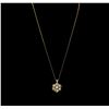 Image 2 : 14KT Yellow Gold 0.45ctw Diamond Pendant With Chain