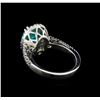 Image 3 : 3.3ct Apatite and Diamond Ring - 14KT White Gold