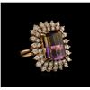 Image 1 : 10.91ct Ametrine and Diamond Ring - 14KT Rose Gold