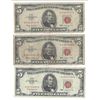 Image 1 : 1963 $5 Red Seal Bill Lot of 3